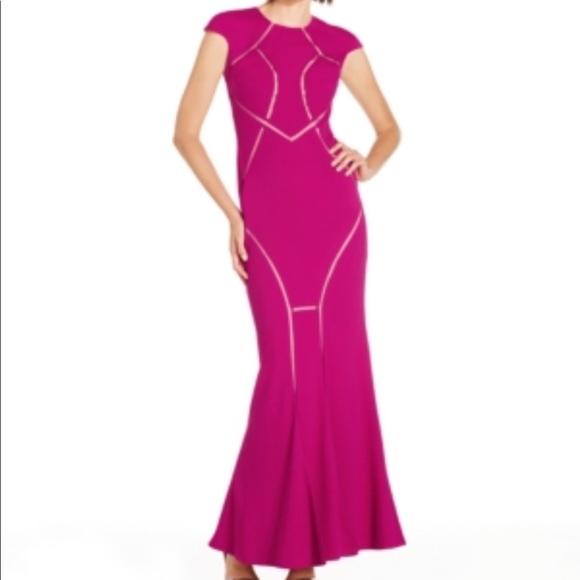 NWT Pink mesh cutout formal Dress - Picture 3 of 5